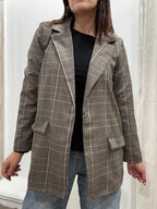 Blazer Principe di Galles con Cintura