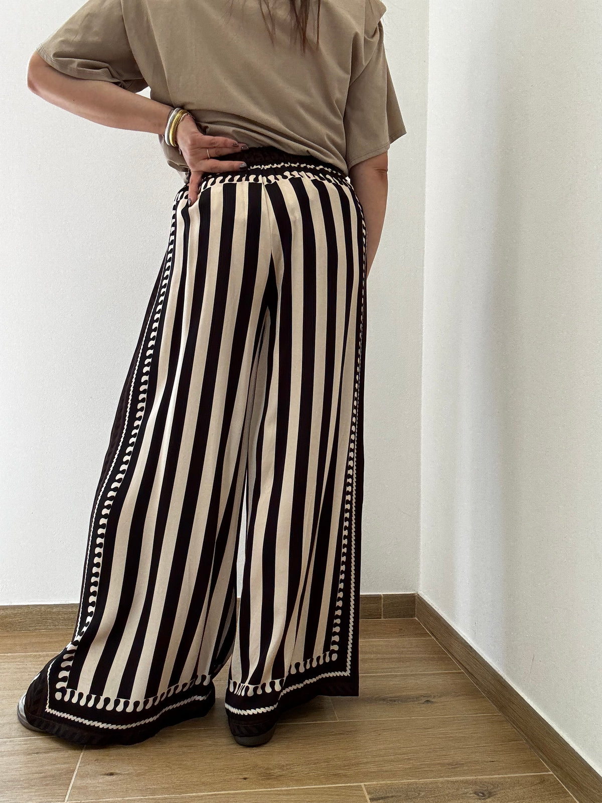 Pantalone Palazzo Tribal Stripe
