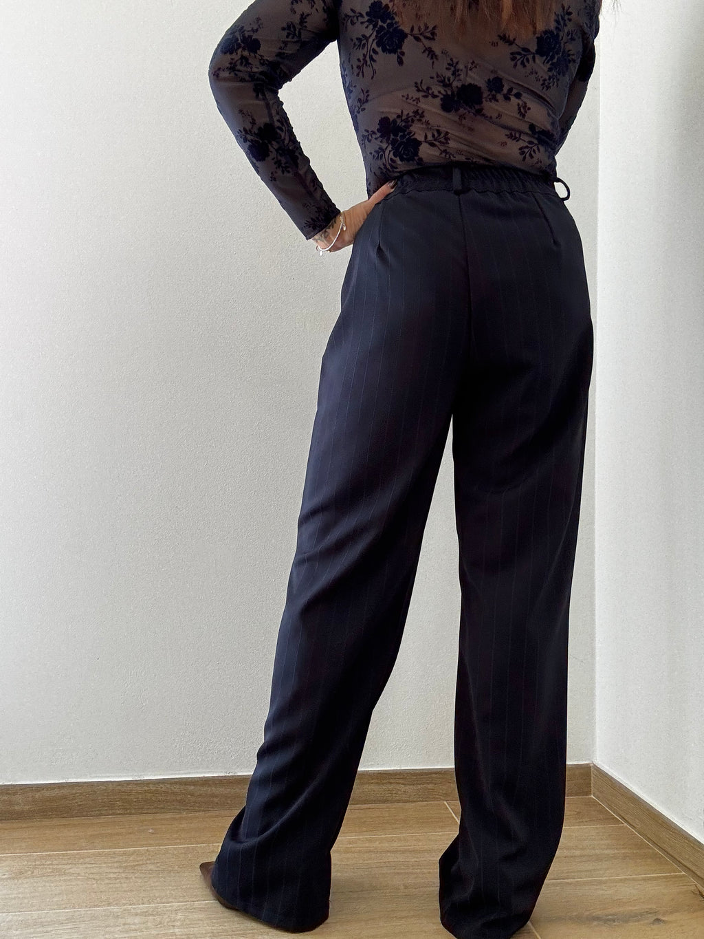 Tailleur Gessato Navy