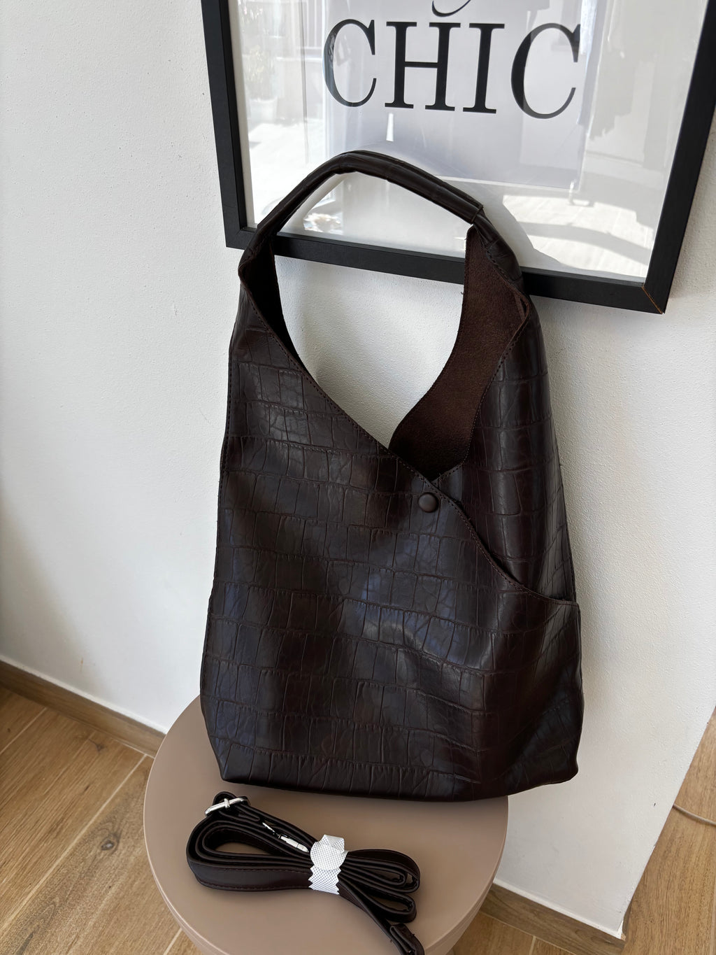 Borsa Hobo Cocco Cioccolato