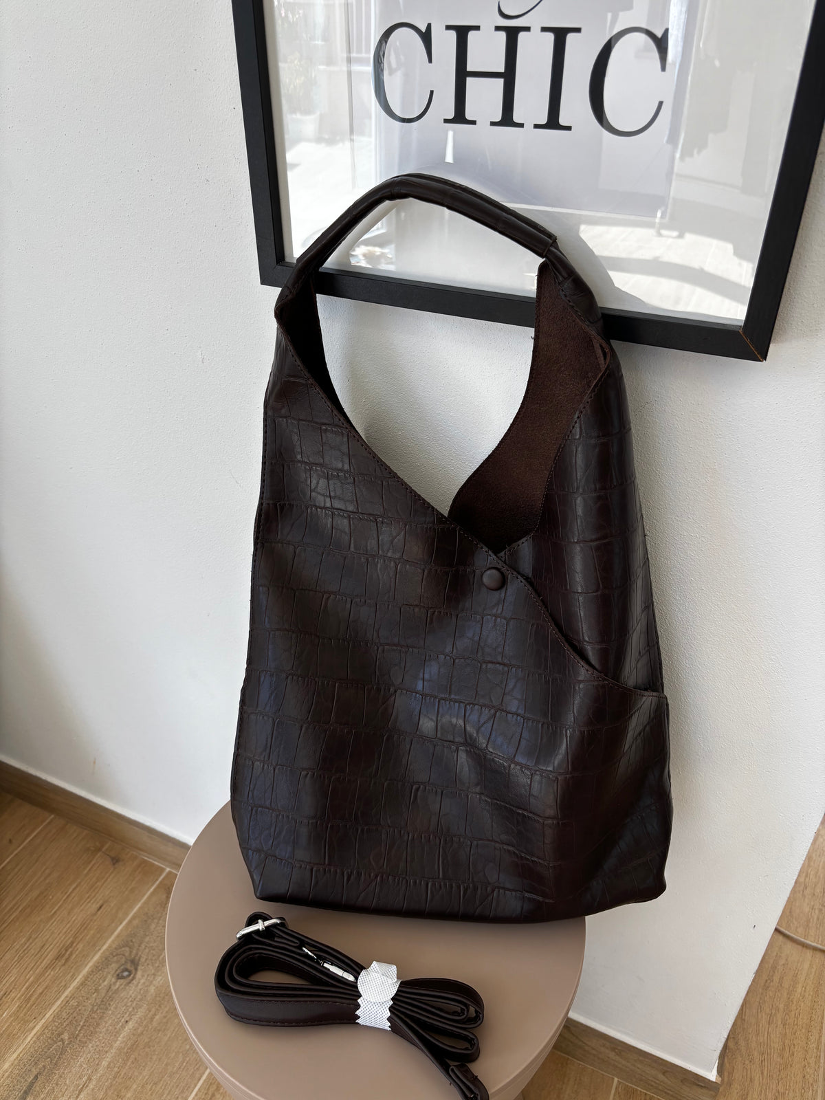Borsa Hobo Cocco Cioccolato