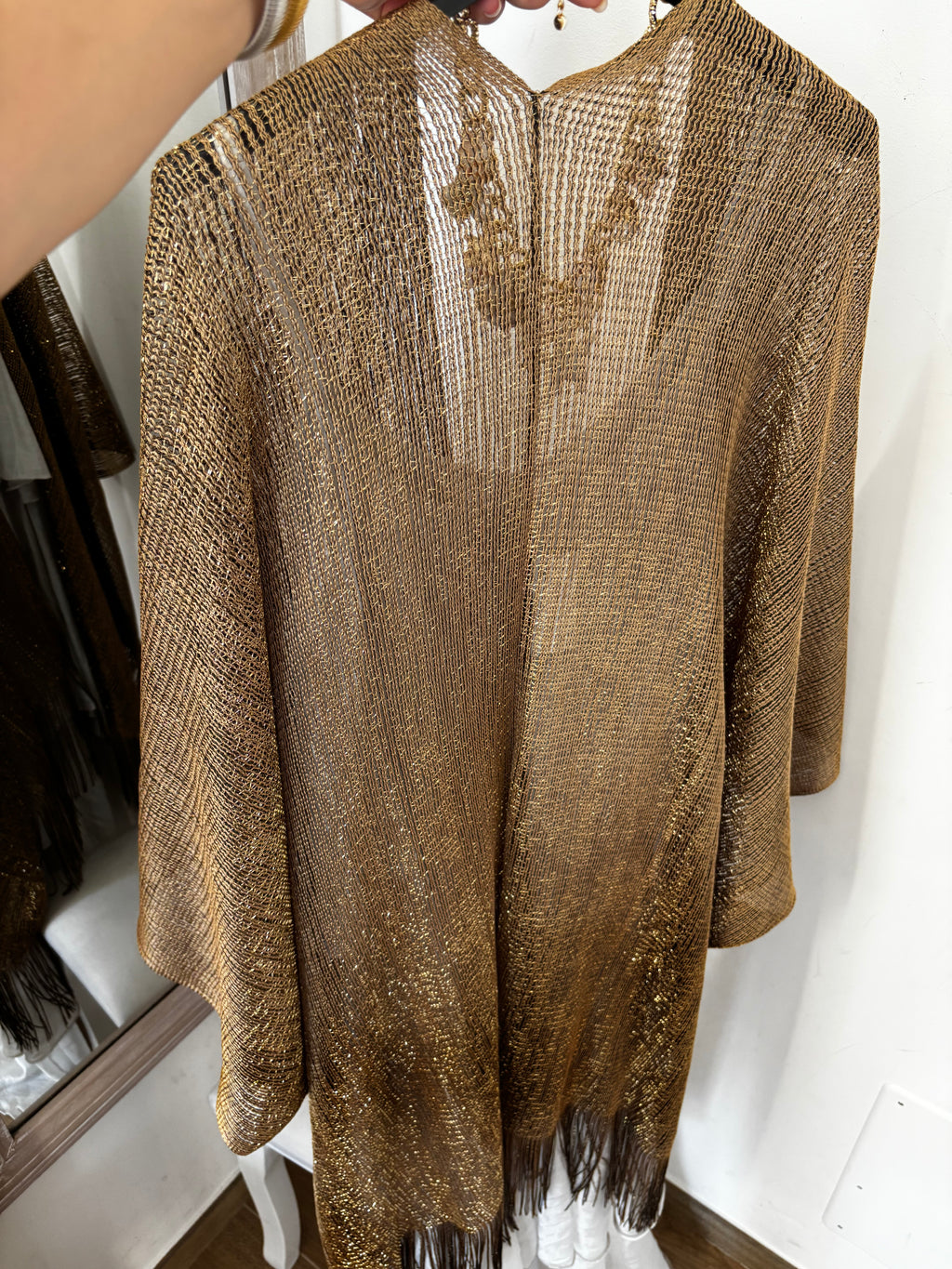 Kimono lurex con frange