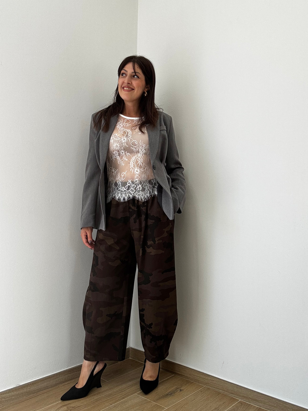 Pantalone my-d Gabardine Camouflage