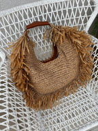 Borsa hobo rafia