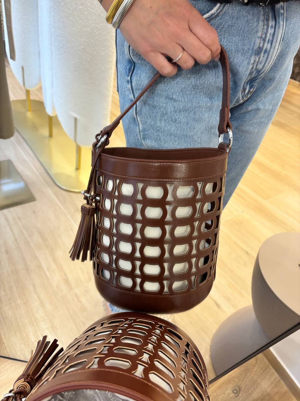 Borsa bucket traforata