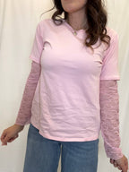 T shirt combinata pizzo