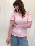 T shirt combinata pizzo