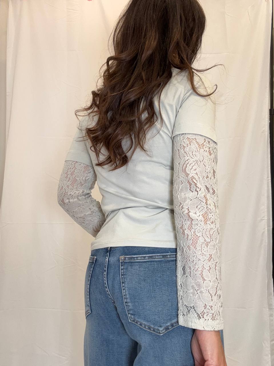 T shirt combinata pizzo
