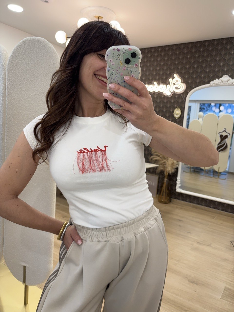 T shirt Lumina ricamo
