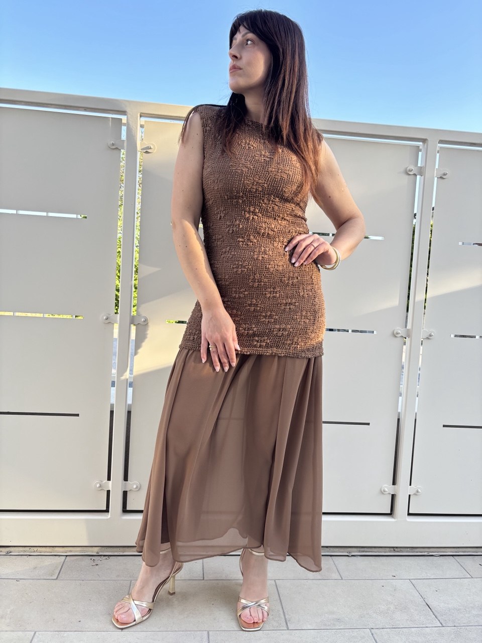 Abito Crochet & Chiffon